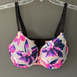 Victoria' Secret PINK Wear Everywhere Push-Up Padded Floral Bra Size 36D